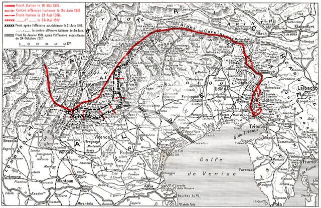'Le Champ de Bataille de L'Italie; mouvement des operations Italiennes jusqu'a la fin..., 1917. Creator: Unknown.