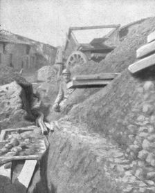 Le Champ de Bataille; L'entrée de Cumieres, a l'Est du Mort-Homme, defendue..., 1916 (1924) Creator: Unknown