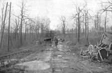 'Le Champ de Bataille; La route "marmitee" 1916 (1924) Creator: Unknown