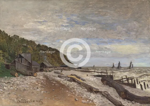 Le Chantier de petits navires, près de Honfleur, 1864. Artist: Monet, Claude (1840-1926)