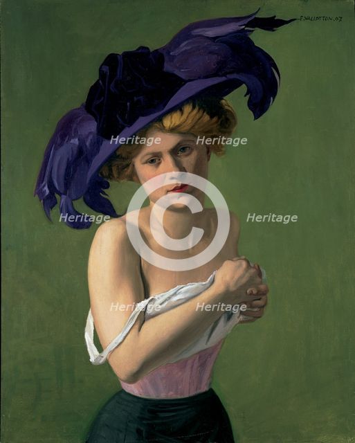 Le chapeau violet, 1907. Artist: Vallotton, Felix Edouard (1865-1925)