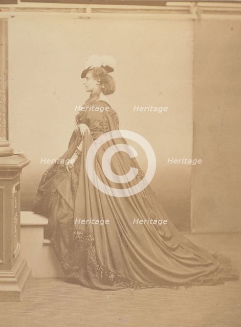 Le chapeau à plumes, 1860s. Creator: Pierre-Louis Pierson.