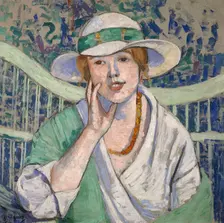 Le chapeau blanc et vert , 1914