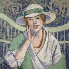 Le chapeau blanc et vert , 1914