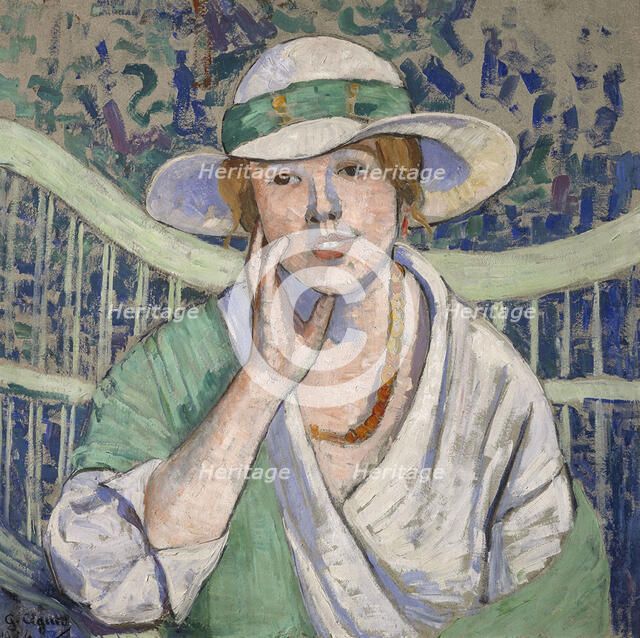 Le chapeau blanc et vert , 1914.