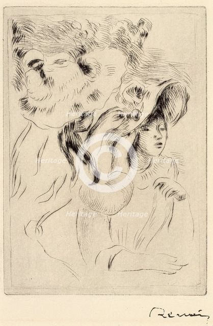 Le Chapeau Epignele, (Pinning the Hat), c1894. Creator: Pierre-Auguste Renoir.