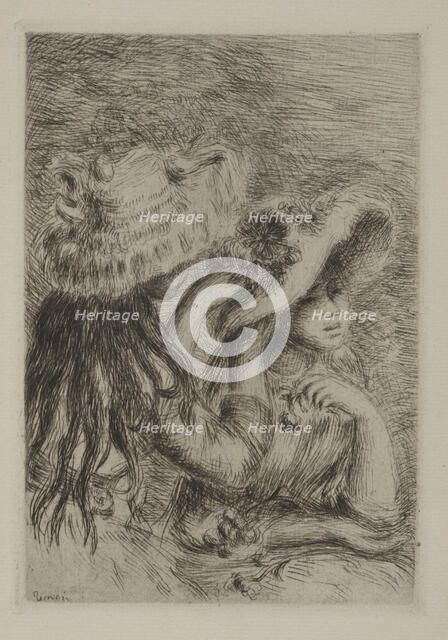Le chapeau épinglé (Pinning the hat), 1894. Creator: Pierre-Auguste Renoir.