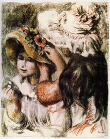 Le Chapeau épinglé (Pinning the Hat), 1898. Artist: Renoir, Pierre Auguste (1841-1919)
