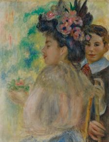 Le chapeau fleuri (Flowered Hat), 1895-1898. Creator: Renoir, Pierre Auguste (1841-1919)