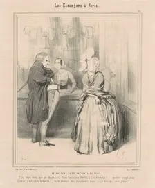 Le chapeau qu'on rapporte de Paris, 1844. Creator: Honore Daumier