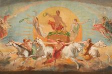 Le char d'Apollon - esquisse pour l'ancien hôtel de Ville, c.1851. Creator: Léon Cogniet