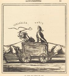 Le char de l'état en 1871, 1871. Creator: Honore Daumier