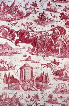 Le Char de l'Aurore (The Chariot of Dawn) (Furnishing Fabric), Nantes, 1785/89. Creator: Petitpierre et Cie