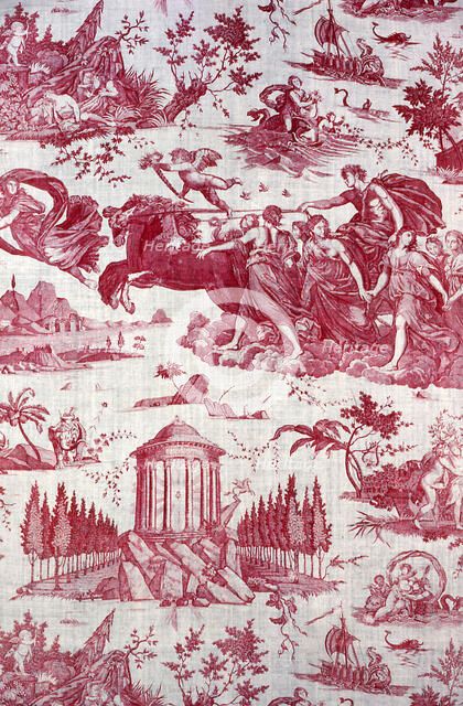 Le Char de l'Aurore (The Chariot of Dawn) (Furnishing Fabric), Nantes, 1785/89. Creator: Petitpierre et Cie.