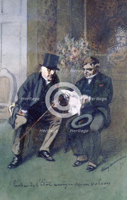 'Le Char de l'Etat Navigue sur un Volcan', 1871. Artist: Henry Bonaventure Monnier