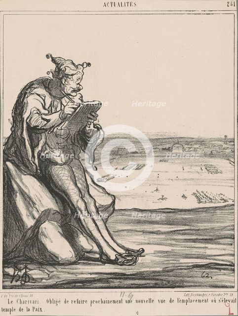 Le Charivari, obligé de refaire prochainement une nouvelle vue..., 19th century. Creator: Honore Daumier.