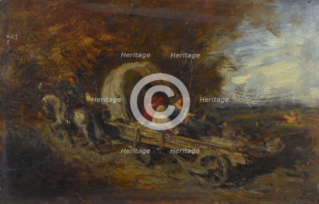 Le chariot, between 1843 and 1844. Creator: Felix Francois Georges Philibert Ziem.