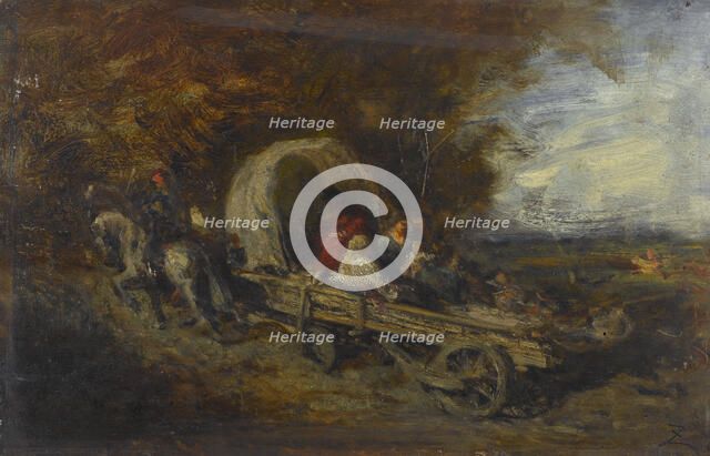 Le chariot, between 1843 and 1844. Creator: Felix Francois Georges Philibert Ziem.