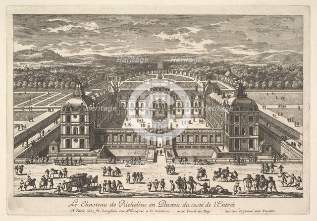 Le Château de Richelieu en Poictou du Côté de l'Entrée, 17th century. Creator: Adam Perelle.