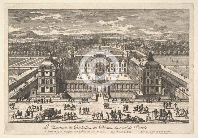 Le Château de Richelieu en Poictou du Côté de l'Entrée, 17th century. Creator: Adam Perelle.