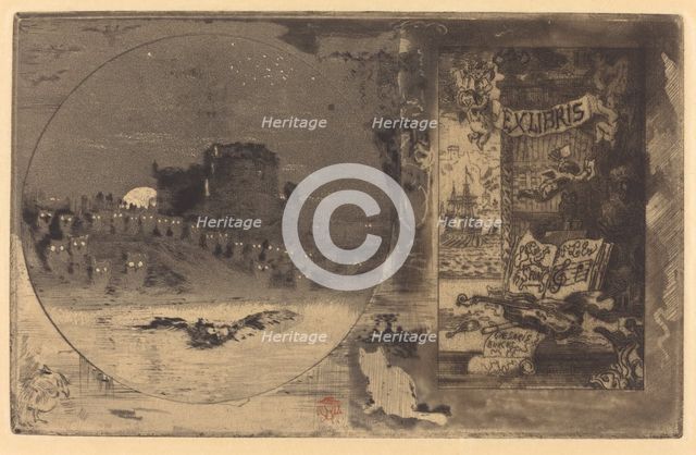 Le Château des hiboux (Castle of the Owls), 1877-1887. Creator: Felix Hilaire Buhot.