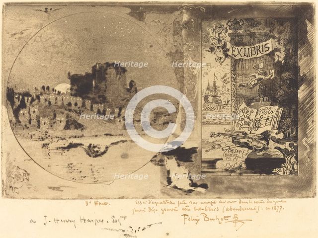Le Château des hiboux (Castle of the Owls), 1877-1887. Creator: Felix Hilaire Buhot.