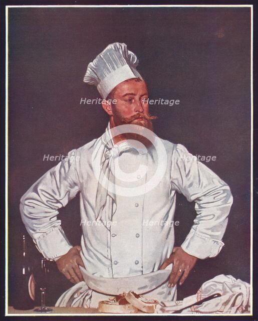 'Le Chef de l'Hôtel Chatham, Paris', c1921. Artist: William Newenham Montague Orpen.