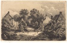 Le chemin de Garens (The Road to Garens), published 1849. Creator: Eugene Blery