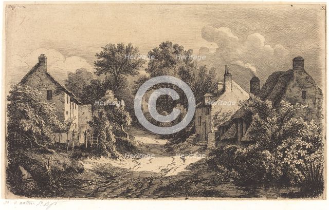 Le chemin de Garens (The Road to Garens), published 1849. Creator: Eugene Blery.
