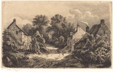 Le chemin de Garens (The Road to Garens), published 1849. Creator: Eugene Blery