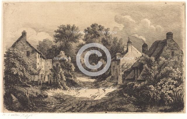 Le chemin de Garens (The Road to Garens), published 1849. Creator: Eugene Blery.