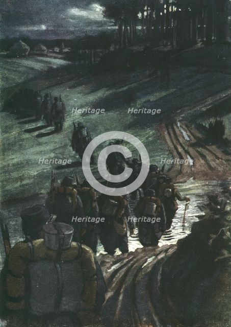 ''Le chemin de la tranchee; un gue', 1915. Creator: Unknown.