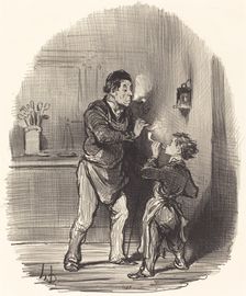 Le chiffonnier philosophe, 1847. Creator: Honore Daumier
