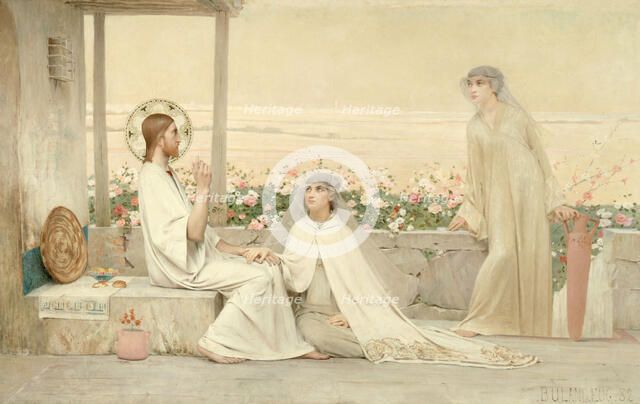 Le Christ chez Marthe et Marie, 1882. Creator: Eugène Buland.