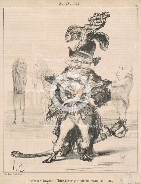 Le Citoyen ... Thiers essayant un nouveau costume, 19th century. Creator: Honore Daumier.