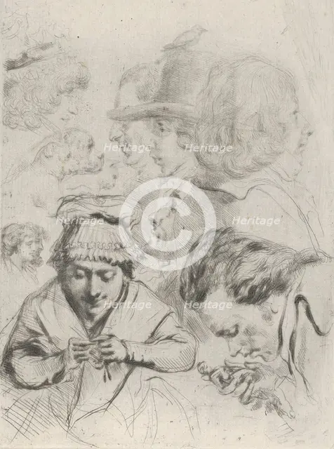 Le Citoyen Aubourg, Mme Aubourg, et leur famille (Citizen Aubourg, Madame Aubourg..., ca. 1795-1805. Creator: Vivant Denon.