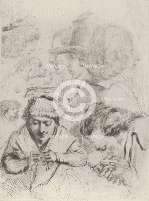 Le Citoyen Aubourg, Mme Aubourg, et leur famille (Citizen Aubourg, Madame Aubourg..., ca. 1795-1805. Creator: Vivant Denon.