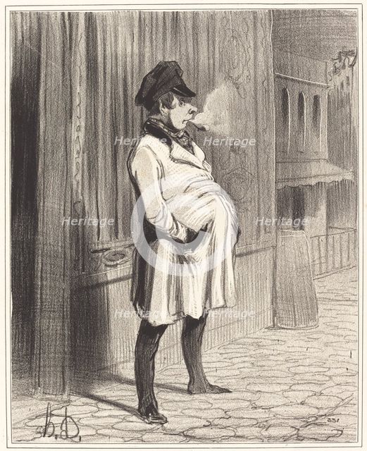 Le claqueur, 1842. Creator: Honore Daumier.