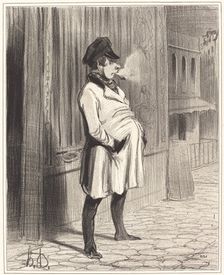 Le claqueur, 1842. Creator: Honore Daumier
