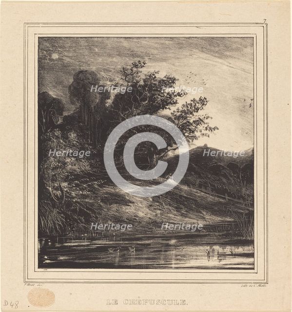 Le Crépuscule, 1829. Creator: Paul Huet.