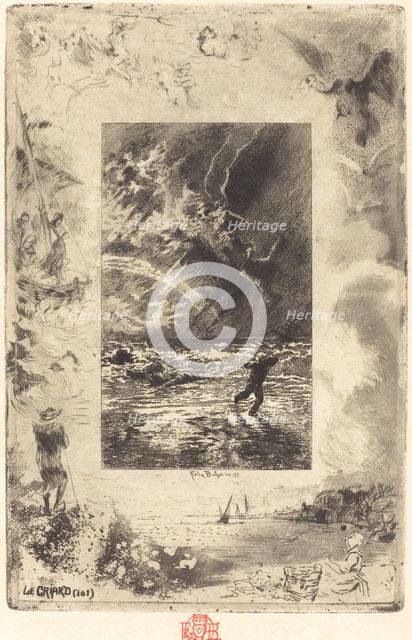 Le Criard (The Shrieker), 1879/1880. Creator: Felix Hilaire Buhot.