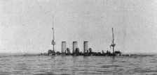 Le croiseur ture "Medjidie" coule devant Odessa c1915. Creator: Unknown