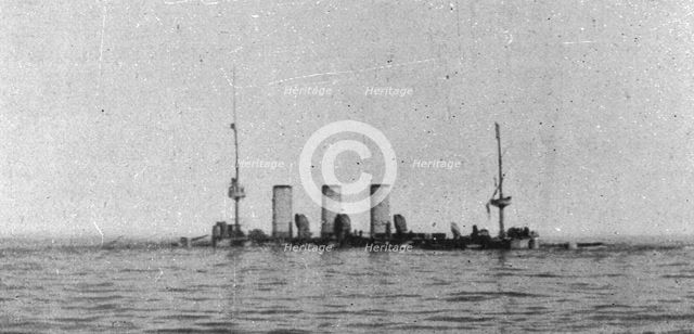 'Le croiseur ture "Medjidie" coule devant Odessa', c1915. Creator: Unknown.