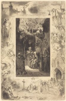 Le Curé de Cucugnan (The Vicar of Cucugnan), c. 1885. Creator: Felix Hilaire Buhot