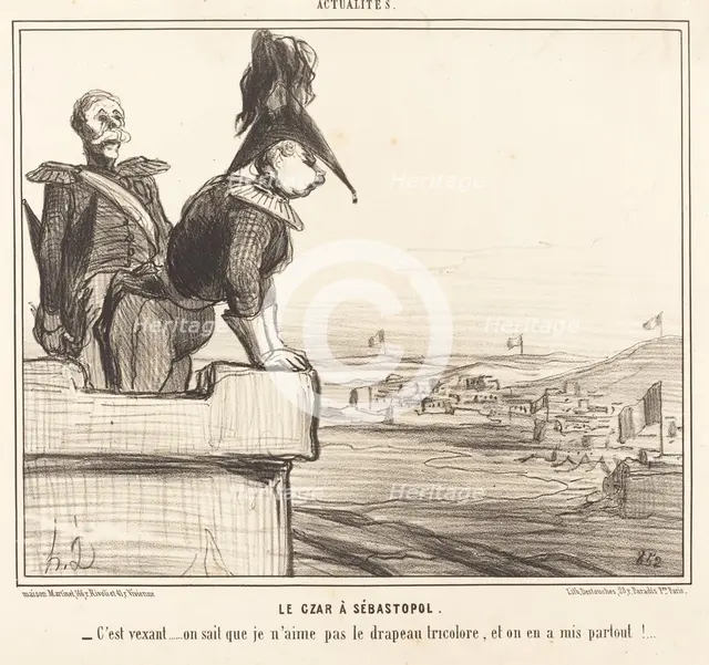Le Czar à Sébastopol, 1855. Creator: Honore Daumier.