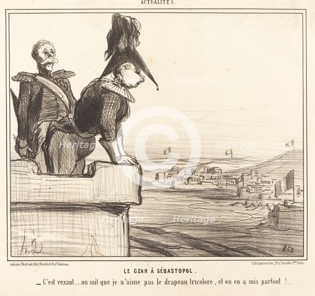 Le Czar à Sébastopol, 1855. Creator: Honore Daumier.