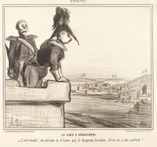 Le Czar à Sébastopol, 1855. Creator: Honore Daumier