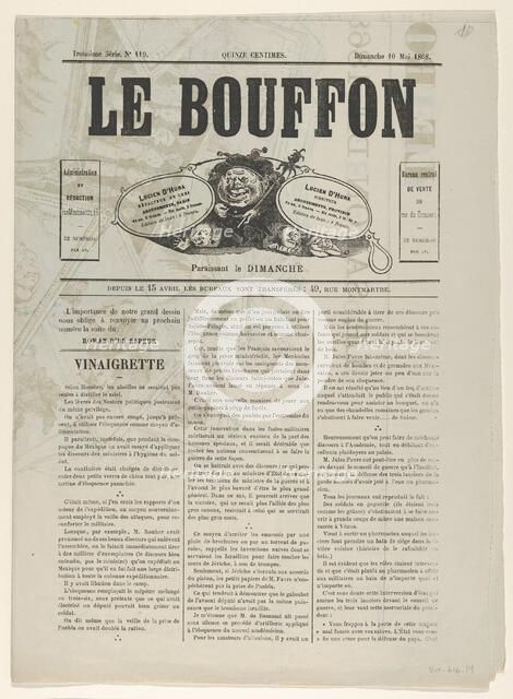 Le Bouffon - Le Salon de 1868, May 10, 1868. Creator: Unknown.