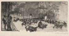 Le Boulevard, au coin du Fauborg Montmartre, 1890. Creator: Auguste Louis Lepère (French, 1849-1918)