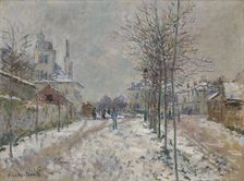 Le Boulevard de Pontoise à Argenteuil, neige (The Snow-Covered Boulevard de Pontoise in..., 1875. Creator: Monet, Claude (1840-1926)